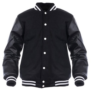 <b>Men's</b> Black Varsity <b>Jacket</b> Regular Fit Stand Collar Button Front Solid Color Casual Autumn Windproof Knitted Cotton Blend - Product Image 1