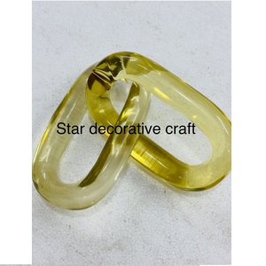 Transparent Colorful Resin Chain Link <b>Wall</b> Hanging Decoration Modern Washable Oval Shape Living Room Office home - Product Image 1