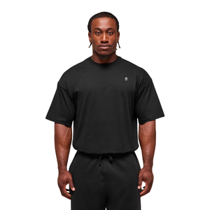 Camiseta Deportiva Extra Grande para Hombre, Transpirable, de Alto Rendimiento, Holgada, para Entrenamiento y Fitness, Color Negro - Product Image 1
