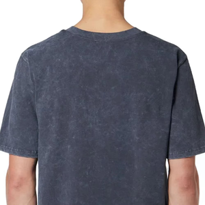 Men's Oversized Washed O-Neck Short Sleeve T-Shirt Solid Color Casual Jersey Knitted Blank <b>Design</b> 100% Cotton - Product Image 4