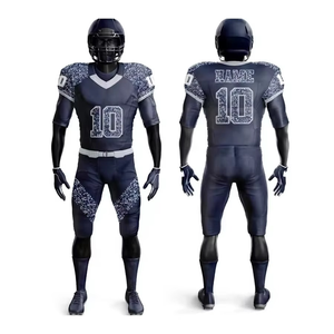 Uniforme de Fútbol Americano Personalizado para Hombre, Ligero, Transpirable, de Manga Corta, Talla Grande, Alta Calidad, Nuevo Estilo, Color Liso, 100% - Product Image 2