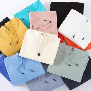Sweat à capuche en coton lourd 400 GSM pour homme, style streetwear, couleur unie, décontracté, personnalisable OEM ODM - Product Image 3