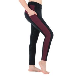 Pantalon d'équitation taille haute pour femme, longueur intégrale, respirant, en tricot Spandex Nylon, avec poches et braguette boutonnée 2026 - Product Image 1