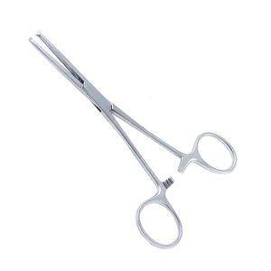 Pinces hémostatiques Ochsner Kocher droites manuelles en acier inoxydable 1x2 16cm autoclavables réutilisables certifiées CE, instrument de classe - Product Image 1