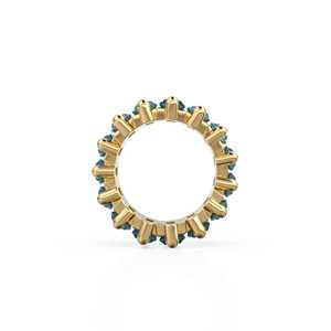 Perle en or 14 carats avec topaze bleue suisse taille baguette / Perle européenne en topaze / Perle en topaze taille rondelle / Entretoise en or massif pour topaze - Product Image 5