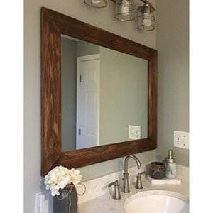 Pinewood Vintage Bathroom <b>Mirror</b> Frame Distressed Finish Wholesale - Product Image 1