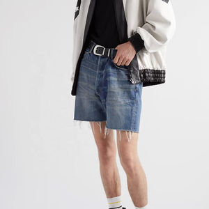Shorts de Mezclilla Azul Clásico para Hombre, Tela Elástica Ligera, Ropa Casual de Verano, Cómodos para Uso Diario - Product Image 3