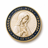 Pièce de monnaie commémorative de 2 pouces plaquée or pour branding d'entreprise et adhésion à la Basilique Notre-Dame