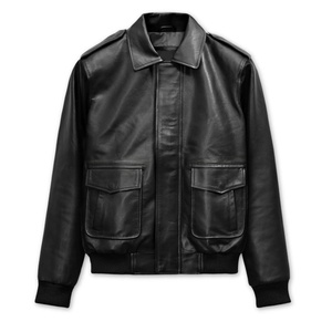 Chaqueta de Carreras Personalizada de Alta Calidad para Mujer, Chaqueta de Cuero Genuino Impermeable Tipo Bomber en Venta - Product Image 1