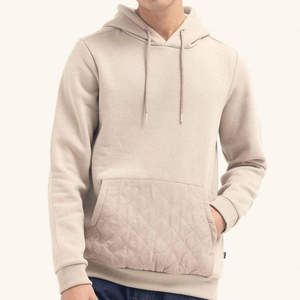 Custom Oversized Fleece Hoodie Men <b>Quilted</b> Pocket Pullover Streetwear Plain Heavyweight <b>Sweatshirt</b> Wholesale - Product Image 4