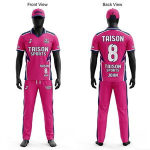 Premium 180 GSM polyester <b>cricket</b> uniform breathable yellow blue panel design sublimation print custom logo men team wear - Product Image 6