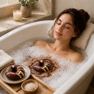 Factory Price <b>Donut</b> Shape Bath Bombs 100% Organic Herbal Ingredients Handmade Fizzy Bath Ball for Gift Sets OEM bath fizzies - Product Image 5