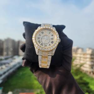 Reloj de Diamantes Mossonite VVS1 Directo de Fábrica, Reloj de Acero Inoxidable con Incrustaciones Completas, Reloj Automático de Lujo para Hombre de Negocios - Product Image 1