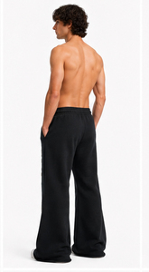 Pantalones de Pierna Ancha con Cintura Elástica para Hombre, Fabricante OEM Personalizado, Pantalones de Felpa Francesa Gruesa, Estilo Urbano, Pantalones de Invierno 460 GSM - Product Image 5