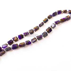 Aaa Mohave Amethyst Nugget Beads 5x7-6x8MM Copper Turquoise Faceted Tumble Shape Beads Amethyst Wholesale Beads For Jewelry Maki - Product Image 2