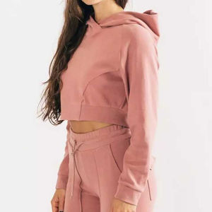 Conjunto Deportivo de 2 Piezas para Mujer, Invierno, Color Sólido, Corto, con Cierre, Tela de Poliéster - Product Image 2