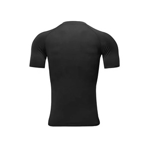 เสื้อยืดแขนสั้นสีส้มสำหรับผู้ชาย ทรงเข้ารูป แห้งเร็ว คอกลม สปอร์ต ออกกำลังกาย ผ้าถักโพลีเอสเตอร์ - Product Image 2