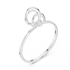 Anillo Clásico Minimalista de Oro Amarillo Sólido de 14k con Diamantes Cultivados en Laboratorio de Corte Redondo, Anillo de Boda Clásico, Regalo para Ella - Product Image 3