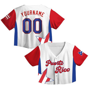 Maillot de baseball personnalisé pour femme avec logo d'équipe, nom et numéro, en polyester respirant - Product Image 1