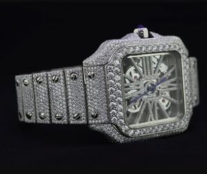 Reloj de Lujo de 42 mm con Diamantes Moissanite, Estilo Hip Hop, Completamente VVV, Acero Inoxidable, Cristal de Zafiro, Mecánico - Product Image 3