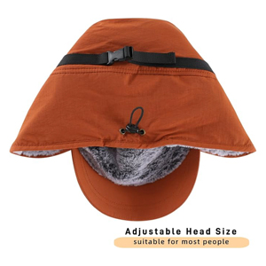 Gorro de Invierno Premium con Orejeras, Gorra para Exteriores con Forro Polar Cálido, Gorro Cortavientos con Protección para las Orejas contra el Frío - Product Image 5