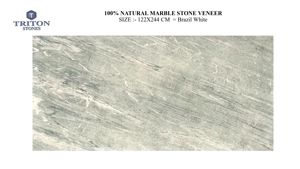 Panel de chapa de mármol blanco de Brasil, chapa flexible, azulejos suaves, pulidos a mano, diseño tradicional, decoración de pared para el hogar - Product Image 3