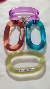 Maillons de chaîne en résine personnalisables, grande taille et couleurs claires, maillons en résine multicolores disponibles chez Glowin Fashion. - Product Image 6