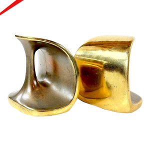 Most Beautiful New Design Handmade Metal Gold Tabletop Bookend Modern <b>Book</b> Holder Home Office Desk <b>Library</b> Shelf - Product Image 2