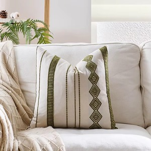 Solid <b>Color</b> Square Cotton Cushion Cover Washable <b>Envelop</b> Closure Home Decor Pillow Case - Product Image 5