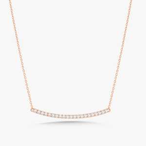 สร้อยคอแบบโค้งทองคำแท้ 14K ประดับเพชรทรงกลมเพาะเลี้ยงแบบฝังเพชรเต็มเส้น ดีไซน์โดดเด่น ความยาว 18 นิ้ว สร้อยแบบซ้อนเลเยอร์ สไตล์มินิมอล เพชรเม็ดเดี่ยว เครื่องประดับชั้นดี - Product Image 5
