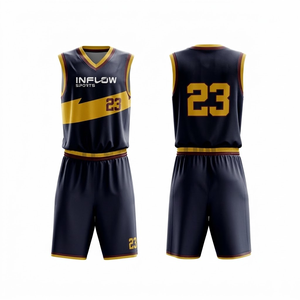 Ensemble de maillot de basket-ball pour jeunes de haute qualité, respirant, en maille polyester, sublimation, USA, vêtements de sport, veste, short - Product Image 5