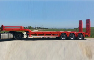 Camión de plataforma baja de carga pesada con grúa de descarga semiautomática para transporte al por mayor - Product Image 4