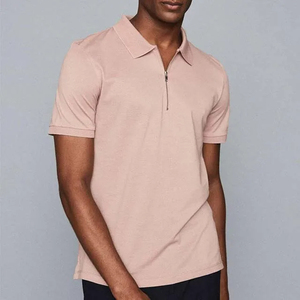 Men's <b>Polo</b> Collar Summer Short Sleeve <b>Polo</b> Shirts Slim Fit New Fashion Button <b>up</b> Quarter <b>Zip</b> High Street Style Men's <b>Polo</b> Shirts - Product Image 4