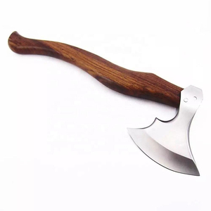 Hacha Vikinga Hecha a Mano de Acero al Carbono, Forjada a Mano, con Filo Afilado, Mango de Madera Duradero, Estilo Tradicional, para Campismo al Aire Libre - Product Image 2