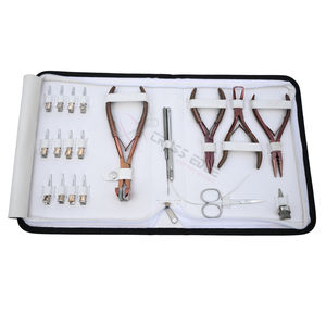 Kit d'installation professionnel pour extensions de cheveux Micro Link avec pince à sertir les micro-perles, pince à presser les bandes, accessoires de salon - Product Image 1