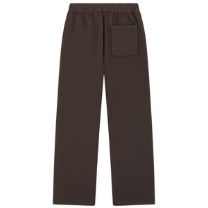 Pantalon de jogging en maille marron décontracté, taille élastique, vêtement de détente, pantalon en maille douce, coupe décontractée pour hommes et femmes - Product Image 2