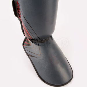 Espinilleras de Cuero PU Personalizadas, Ajustables, Elásticas y Transpirables para Muay Thai, Kick Boxing, Entrenamiento de MMA - Completas - Product Image 3