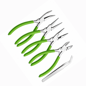 MANAN INSTRUMENTS Juego de Pinzas para Joyería de Acero Inoxidable con Mangos Verdes, Herramientas para Manualidades, 5 Piezas, Incluye Pinzas para Hacer Anillos - Product Image 5