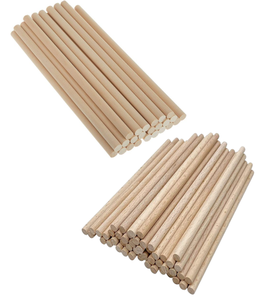 แท่งไม้เนื้อแข็งจากโรงงาน ขนาด 1/2"x12" ไม้กลมธรรมชาติ สำหรับทำเฟอร์นิเจอร์ งานฝีมือ DIY ขายส่งจำนวนมาก - Product Image 1