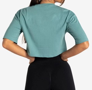 เสื้อยืดโอเวอร์ไซส์ผ้าฝ้าย 100% ระบายอากาศดี สไตล์คู่รัก สำหรับฤดูร้อน  พร้อมปักโลโก้ตามสั่ง ขายส่งเสื้อยืดผู้หญิงเท่ๆ - Product Image 5