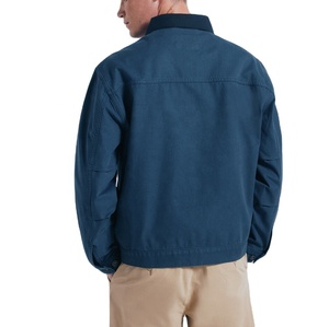 เสื้อแจ็กเก็ตผ้ายีนส์สำหรับผู้ชายเสื้อแจ็กเก็ตฤดูหนาวคอระบายอากาศผ้าฝ้ายทอลายทแยง - Product Image 2