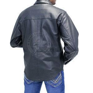 Camisas de cuero para hombre a precio razonable para venta en línea, nueva llegada, camisas de cuero de color sólido para hombre - Product Image 5