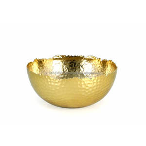 Wholesale Custom Design Decorative Bowl for Wedding & Parties Gold Aluminium Round TableTop Bowl With Best Premium Quality - Product Image 2