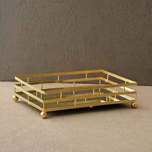 Plateau de table de luxe en laiton, style vintage, plateau en laiton de designer, plateau cadeau, plateau à thé en laiton massif, plateau en laiton gravé, plateau d'accueil - Product Image 1