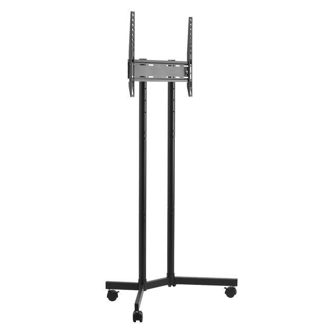 Adjustable Height Portable Rolling TV Stand 32-65 Inch 400x400mm VESA Steel Mobile Cart for TV