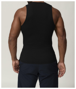 Men's Casual Sports Tank <b>Top</b> Embroidered Decoration Solid Running Training <b>Vest</b> Ribbed Sleeveless Muscle Fitness Breathable - Product Image 2