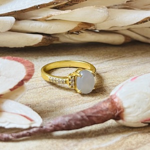 Luxury Style Moonstone <b>Rings</b> Minimalist Brass <b>Rings</b> Women 18k Gold Plated <b>Dainty</b> Accent Band Delicate Jewelry Wholesale/OEM/ODM - Product Image 1