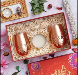 Nouvelle arrivée - Bouteille d'eau en cuivre écologique classique marron - Design ayurvédique personnalisé - Anti-fuite - Coffret cadeau - Yoga - Camping - Voyage - Product Image 6