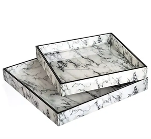 Bandeja impresa Mdf Juego de servir de bandeja de dos piezas con MDF cuadrado Sirviendo almuerzo Cena para cocina La mejor calidad - Product Image 4