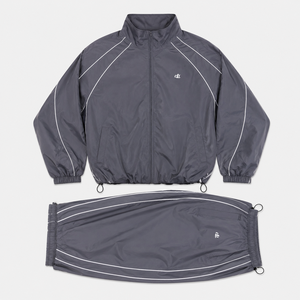 Survêtement coupe-vent unisexe multifonctionnel en nylon imperméable personnalisable avec veste à bandes réfléchissantes et pantalon large – Vente en gros - Product Image 5